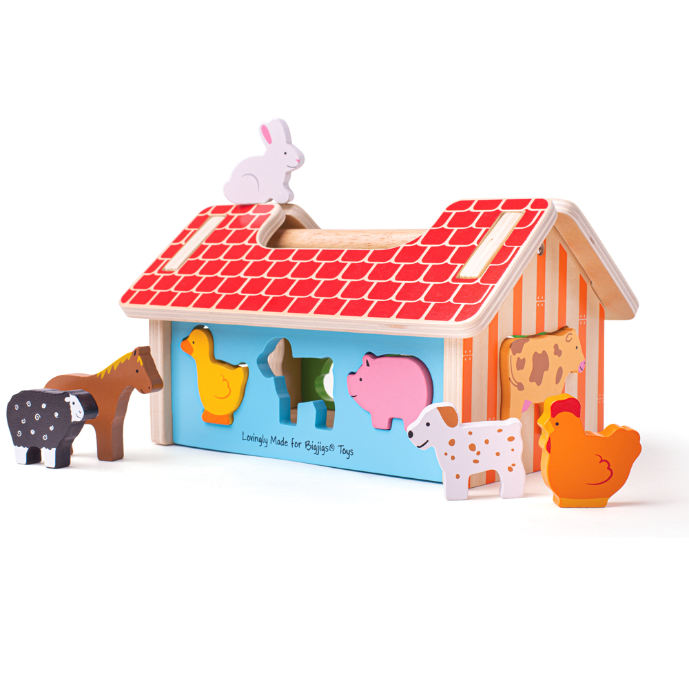 wooden farmhouse toy