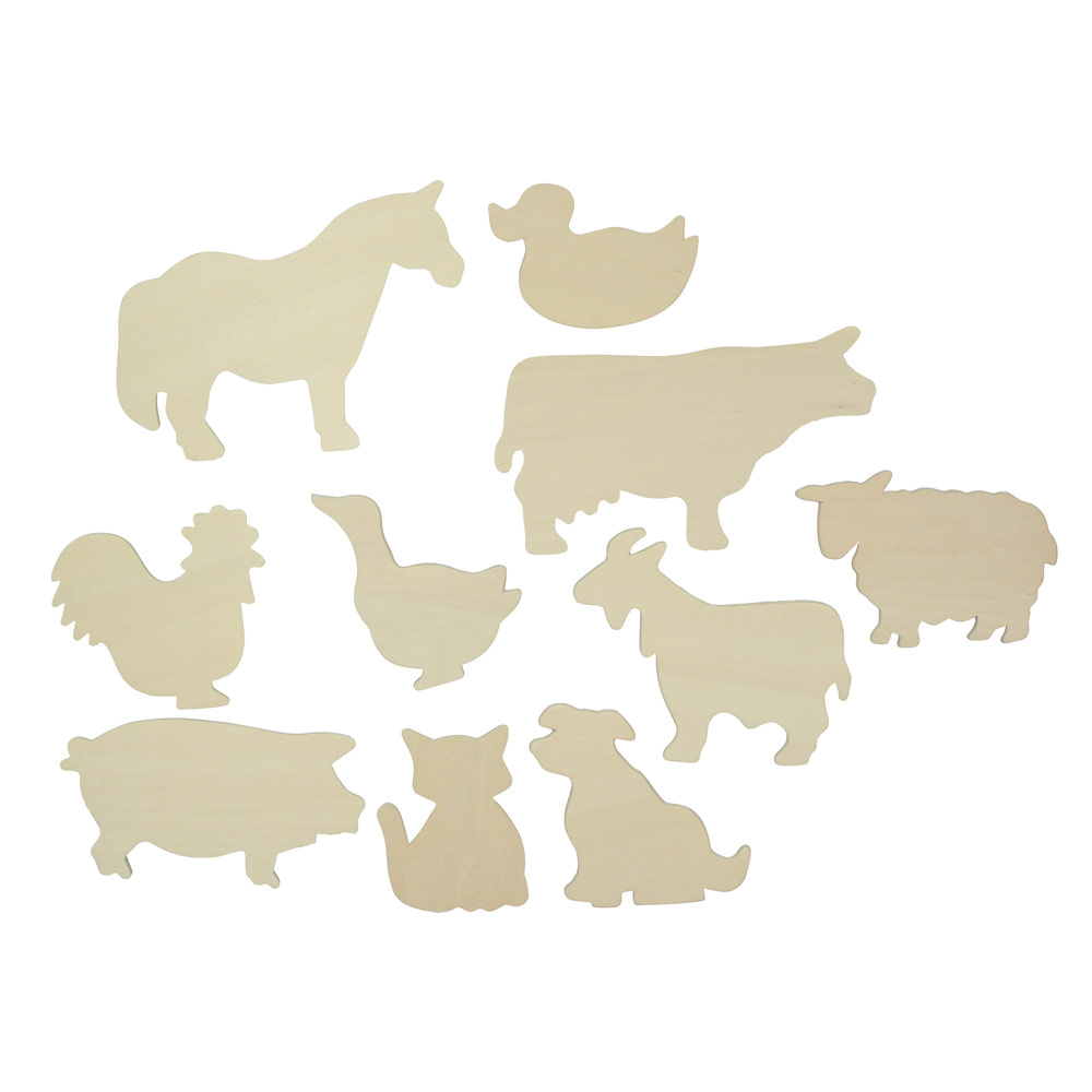 Bigjigs Toys Wooden Farm Animal Drawing Templates Stencils Picture ...