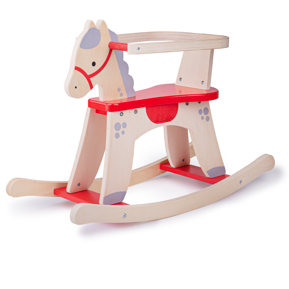 classic wooden rocking horse