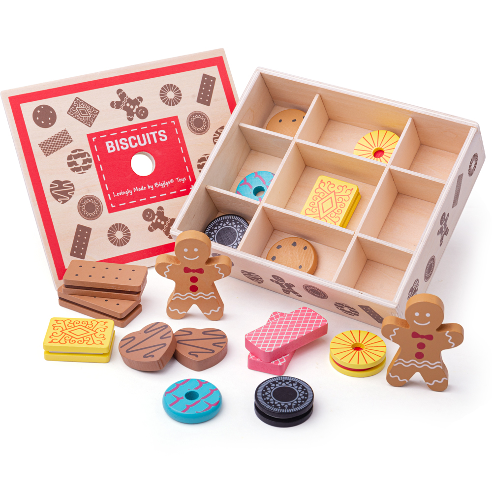 wooden biscuit set