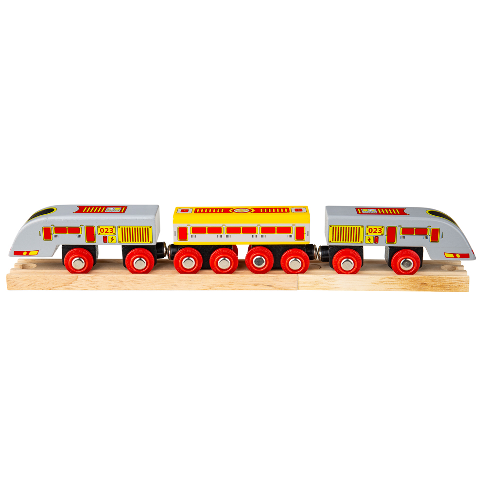 wooden bullet train