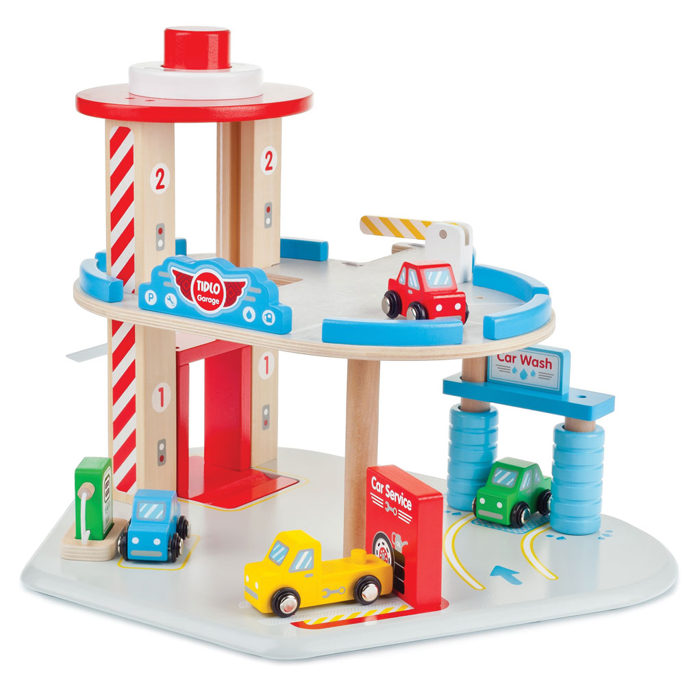 wooden car playset